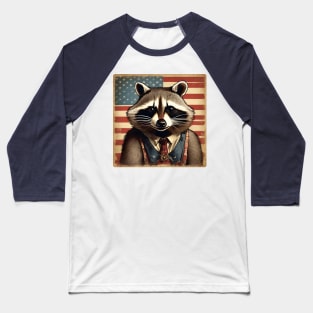 American Retro Raccoon Baseball T-Shirt